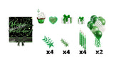 Happy Birthday - Green Sparkle Glitter Style Package (Total 19 pcs)  | Yard Sign Outdoor Lawn Decorations | Yardabrate Designer Series