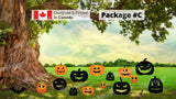 Halloween Pumpkins Yard Decoration (Total 7 pcs or 14 Pcs) | Yard Sign Outdoor Lawn Decorations | Happy Halloween Series | Made in Canada