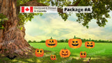 Halloween Pumpkins Yard Decoration (Total 7 pcs or 14 Pcs) | Yard Sign Outdoor Lawn Decorations | Happy Halloween Series | Made in Canada