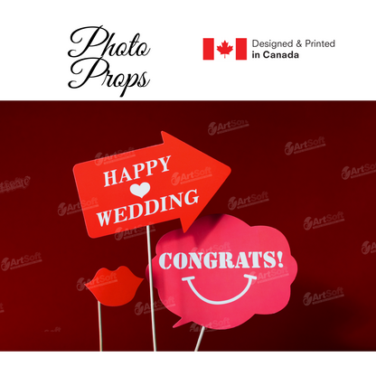 Large Custom Photo Props Cutout Signs for Photo Booth props , Party Props, Corporate Events, Social Media, Weddings and much more.