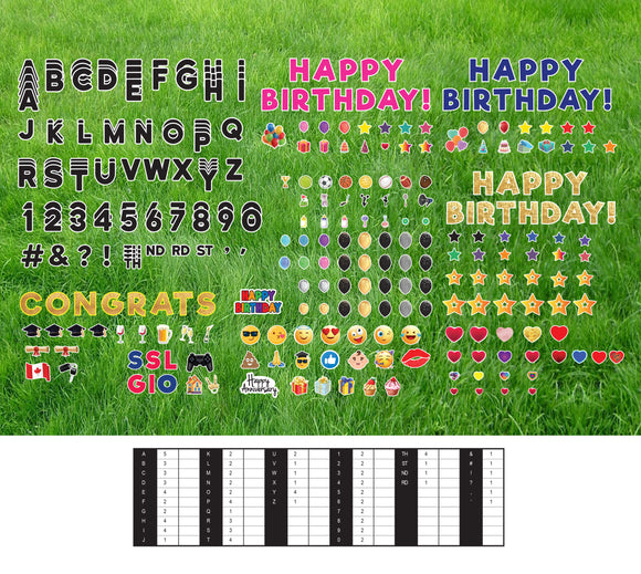 Package #3 - Platinum Package - Rental Business (300+ pcs - Letters, Numbers & Decors) - Y-0011